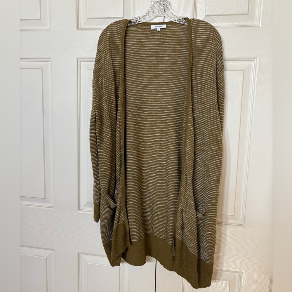 Madewell Olive Green Long Cardigan